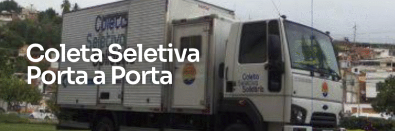 caminhão irá buscar materiais recicláveis