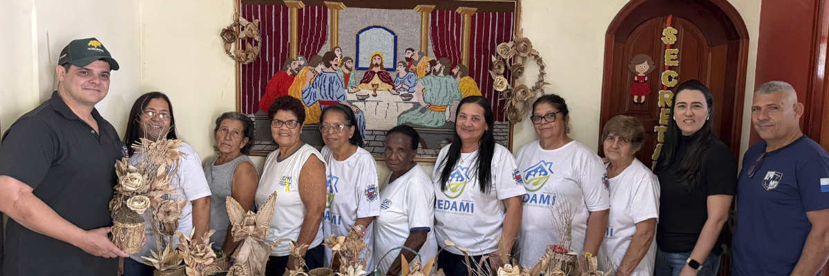 Idosos do CEDAMI de Pureza participaram de oficina de artesanato